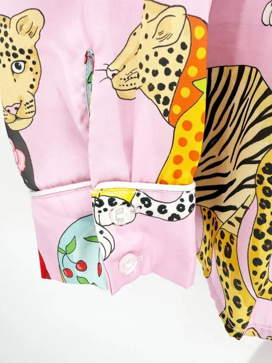 Karen Mabon Long-Sleeve Leopards Can't Change Their Spots Pajama Set - Picture 4 of 14